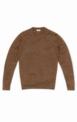 mid brown mélange extra fine merino Made to measure Knitwear