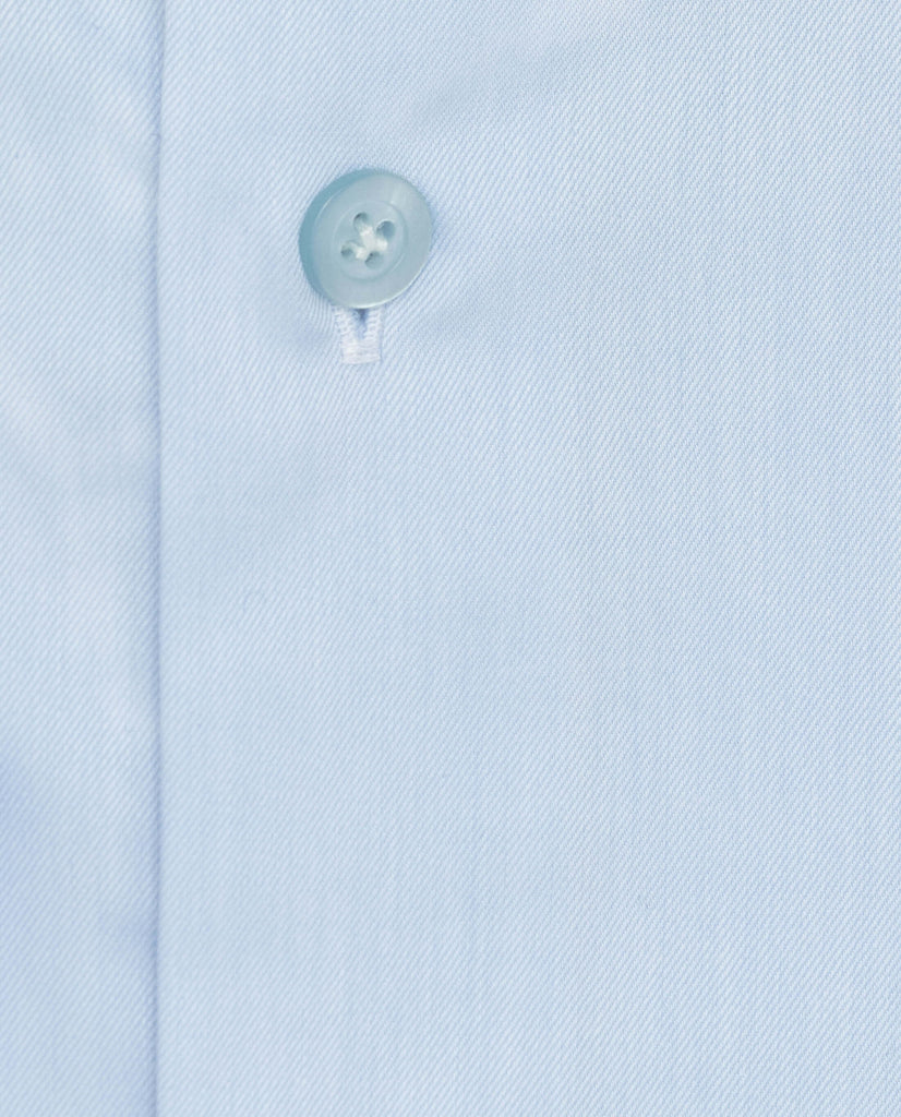 Albini Light Blue Fine Twill 365 Easy Care Fine Cotton