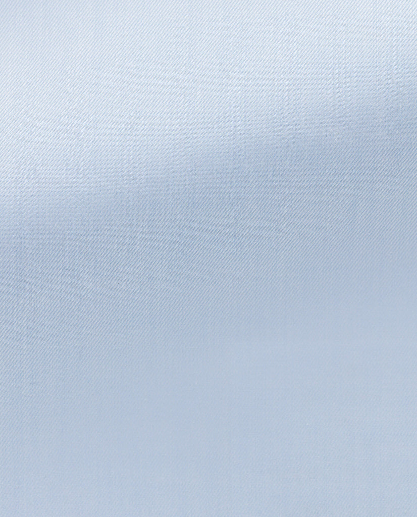 Albini Light Blue Fine Twill 365 Easy Care Fine Cotton