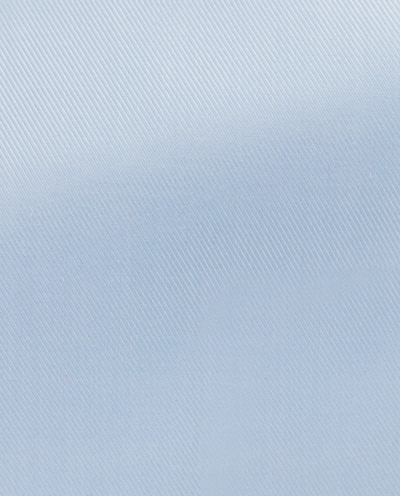 Albini Light Blue Twill 365 Easy Care Fine Cotton