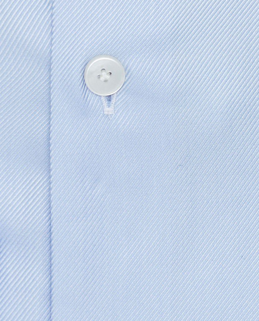 Albini Light Blue Twill 365 Easy Care Fine Cotton