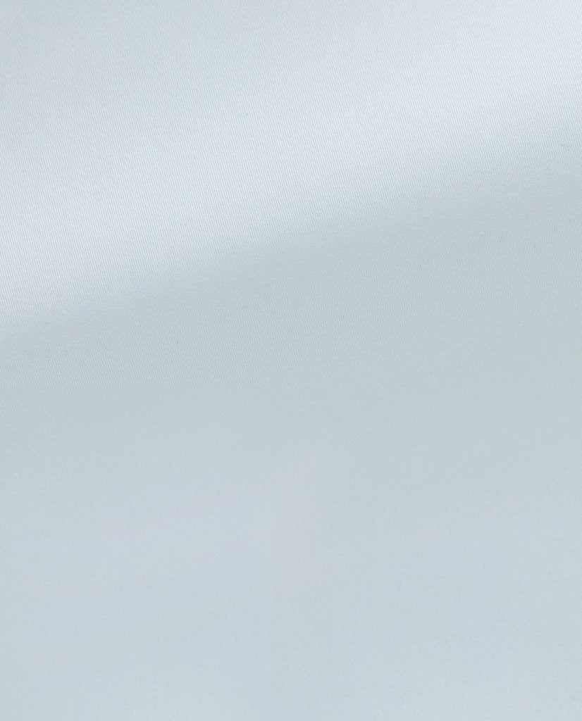 Albini Ice Blue Satin Twill 365 Easy Care Fine Cotton