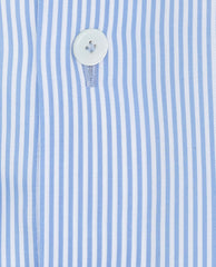 Albini Light Blue Stripe Twill 365 Easy Care Fine Cotton