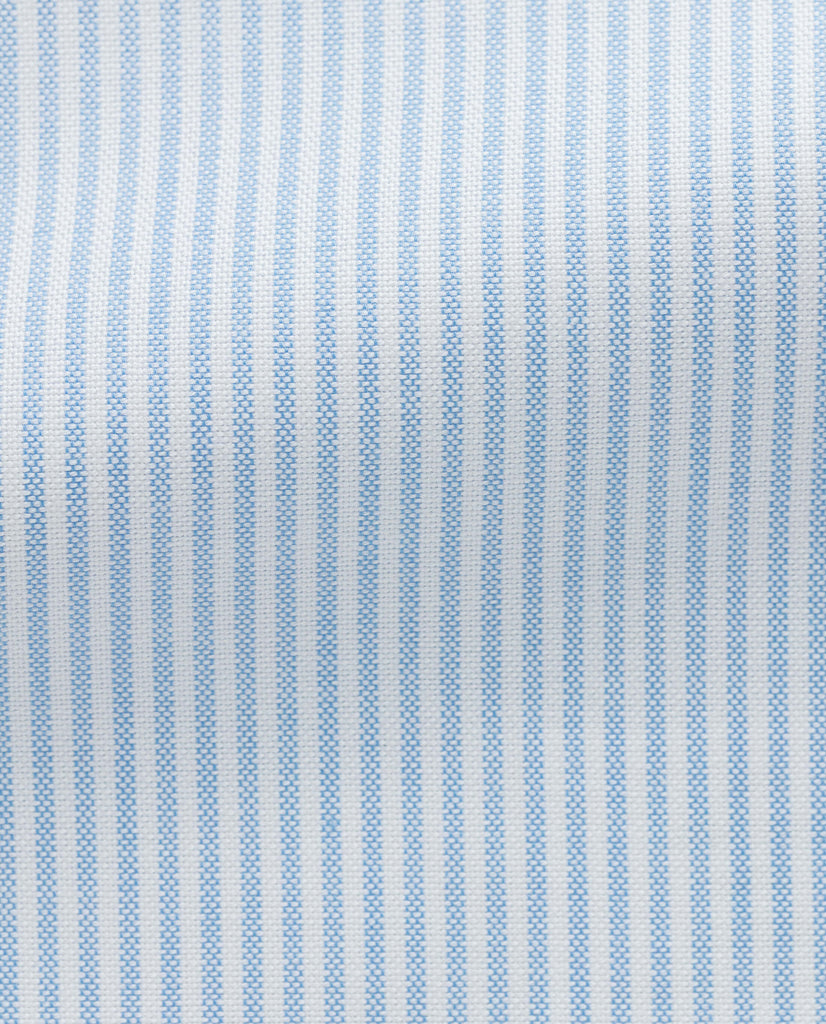 Somelos Light Blue Stripe Cotton Oxford Informal