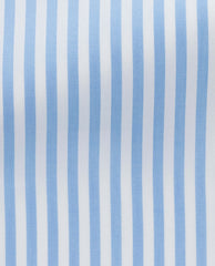 Albini Light Blue Stripe Poplin Cotton 365 Easy Care Cotton