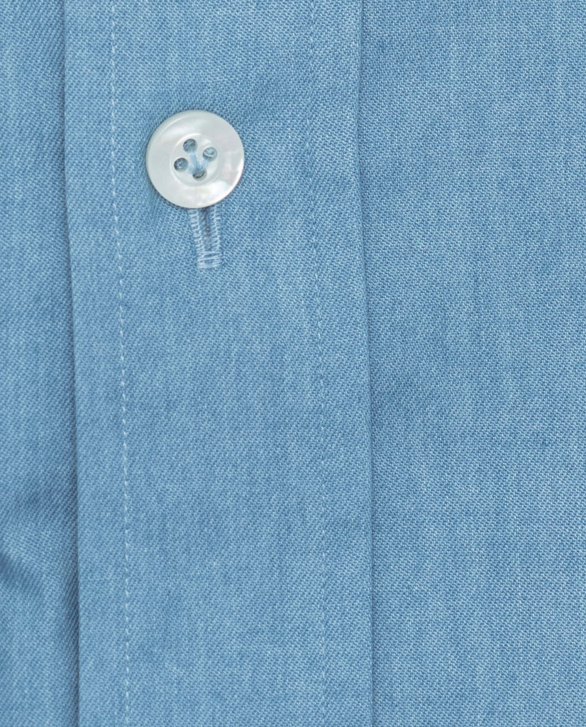 Albiate Light Blue Washed Denim Cotton Twill