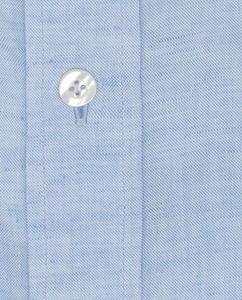 Weba Light Blue & White Cotton & Linen Chambray