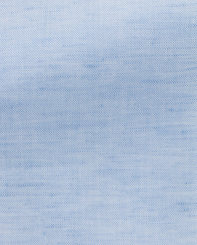 Weba Light Blue & White Cotton & Linen Chambray