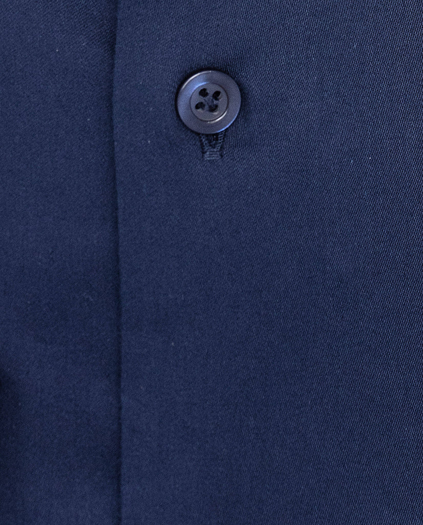 Albini Midnight Blue Satin Twill 365 Easy Care Fine Cotton