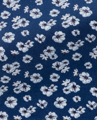 Thomas Mason Navy Blue Floral Print Light Poplin Summer Cotton