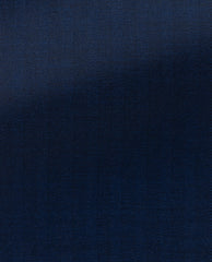 Albini Navy Blue Twill Herringbone 365 Easy Care Fine Cotton