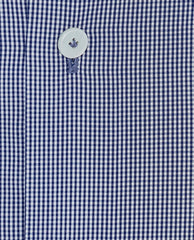 Albini Navy Blue Gingham Cotton 365 Easy Care Cotton
