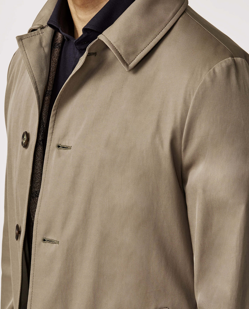 Olmetex Camel Cotton Blend Unconstructed Water-Repellent Windbreaker