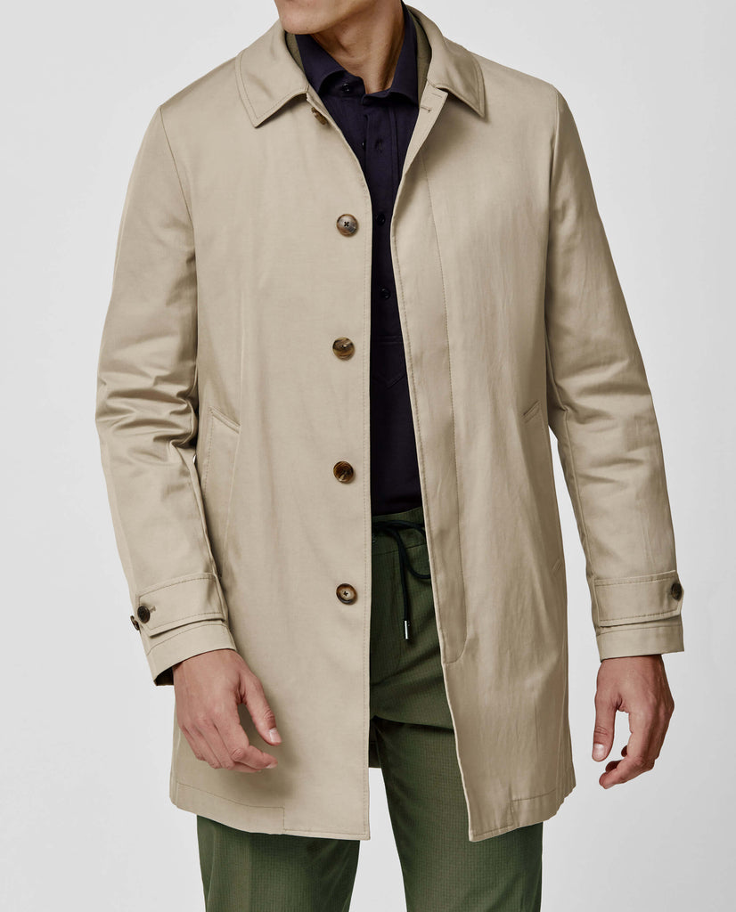 Olmetex Taupe Lightweight Bonded Water-Repellent Technical Windbreaker