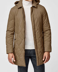 Olmetex Camel Quilted Water-Repellent Tech Fabric