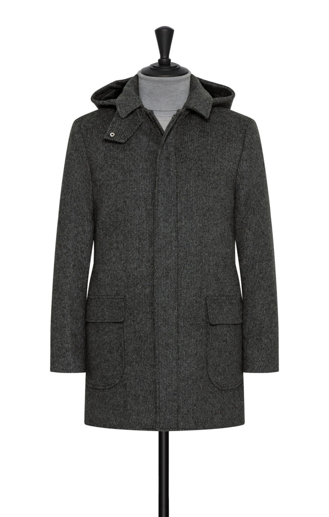 CB Stile anthracite brushed wool blend with micro design Inspiration