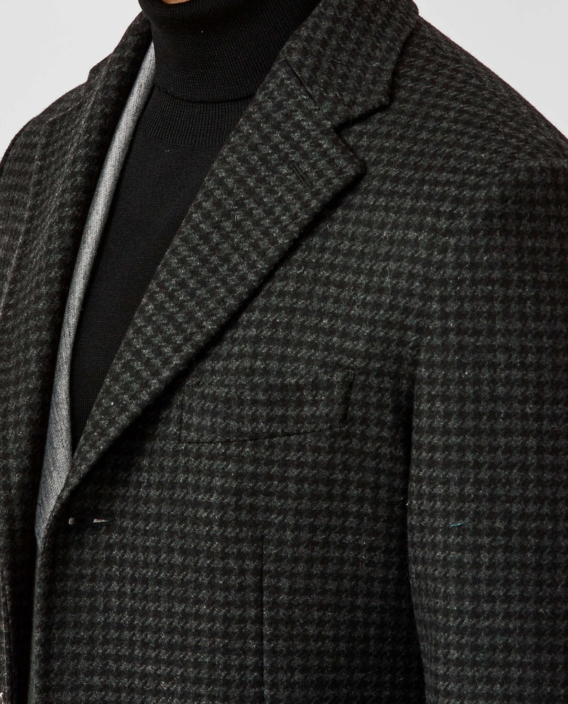 CB Stile Anthracite Wool Blend Houndstooth Micro Design