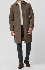 Drago Mixed Brown Wool & Cashmere with Glencheck