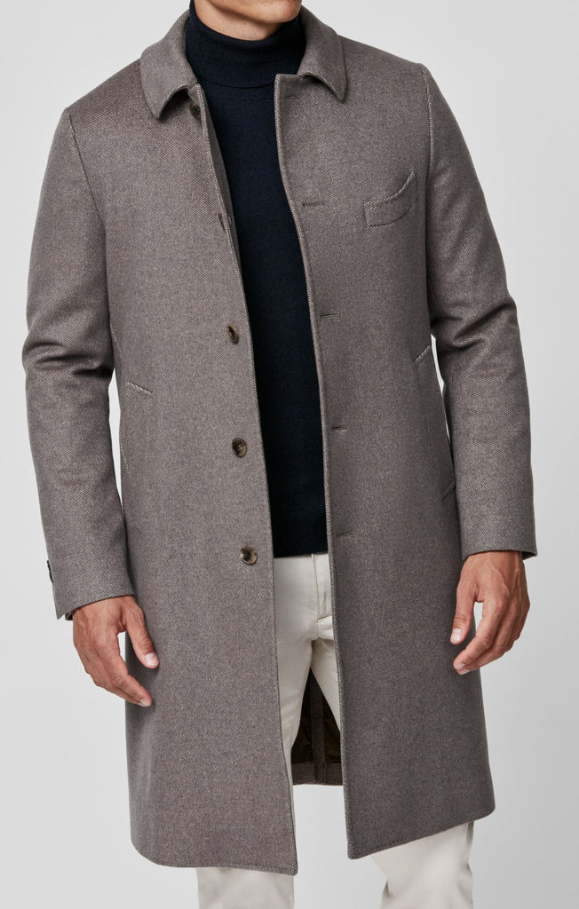 Colombo Taupe Brushed Wool & Cashmere Basketweave