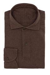Knit Mid Brown Melange Piqué