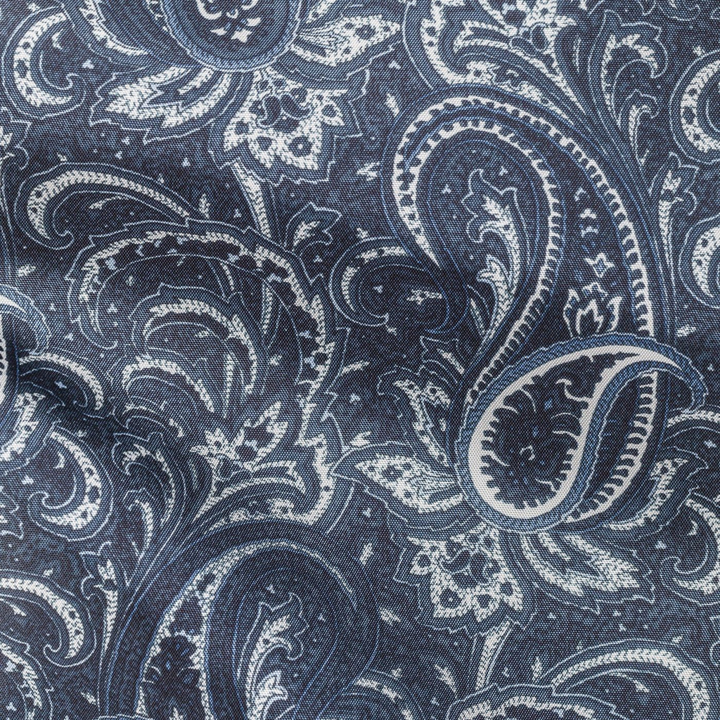 Paisley 002 Mixed White, Dark Blue & Mid Blue