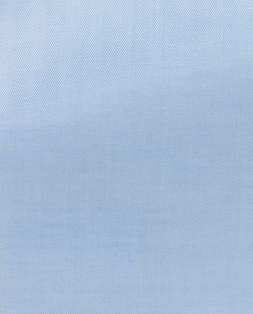 Albini Powder Blue Twill Herringbone 365 Easy Care Fine Cotton