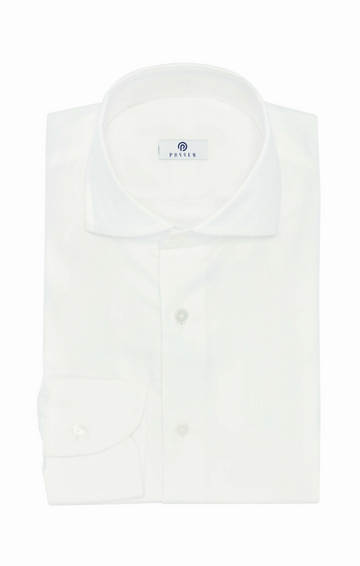 Albini White Twill 365 Easy Care Fine Cotton