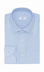 white cotton lyocell with light blue check Inspiration