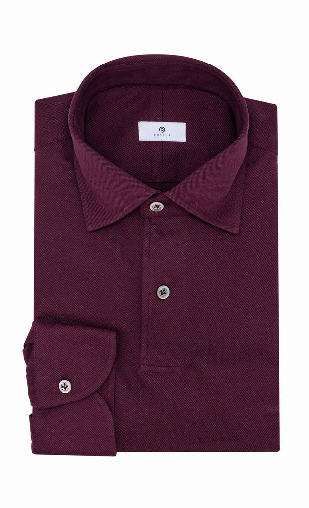 Burgundy Piqué Knit