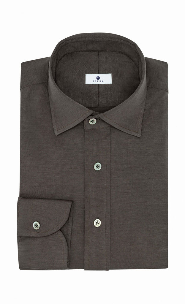 Light Brown S120 Wool Jersey