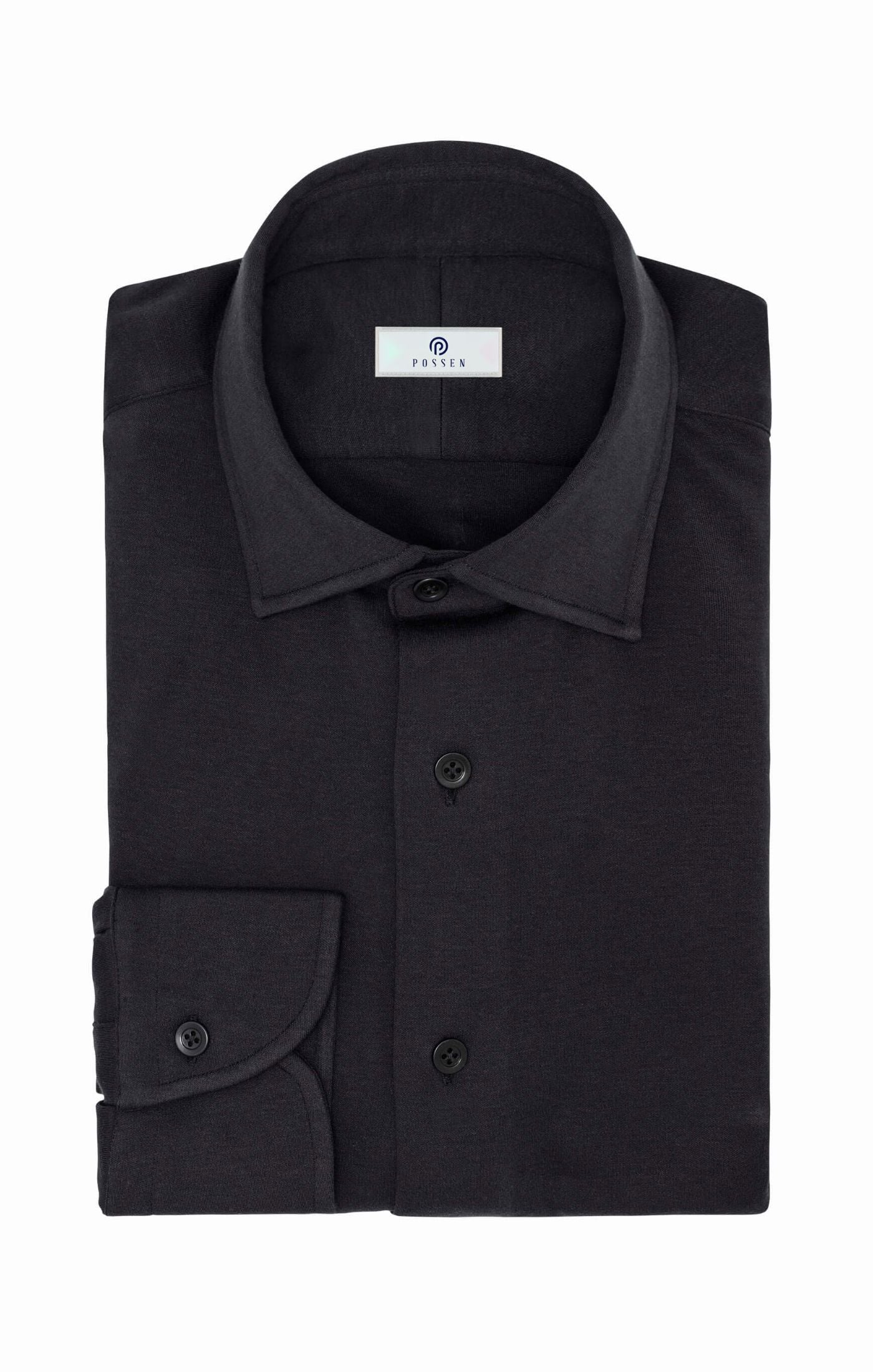 Black Cotton Interlock Knit