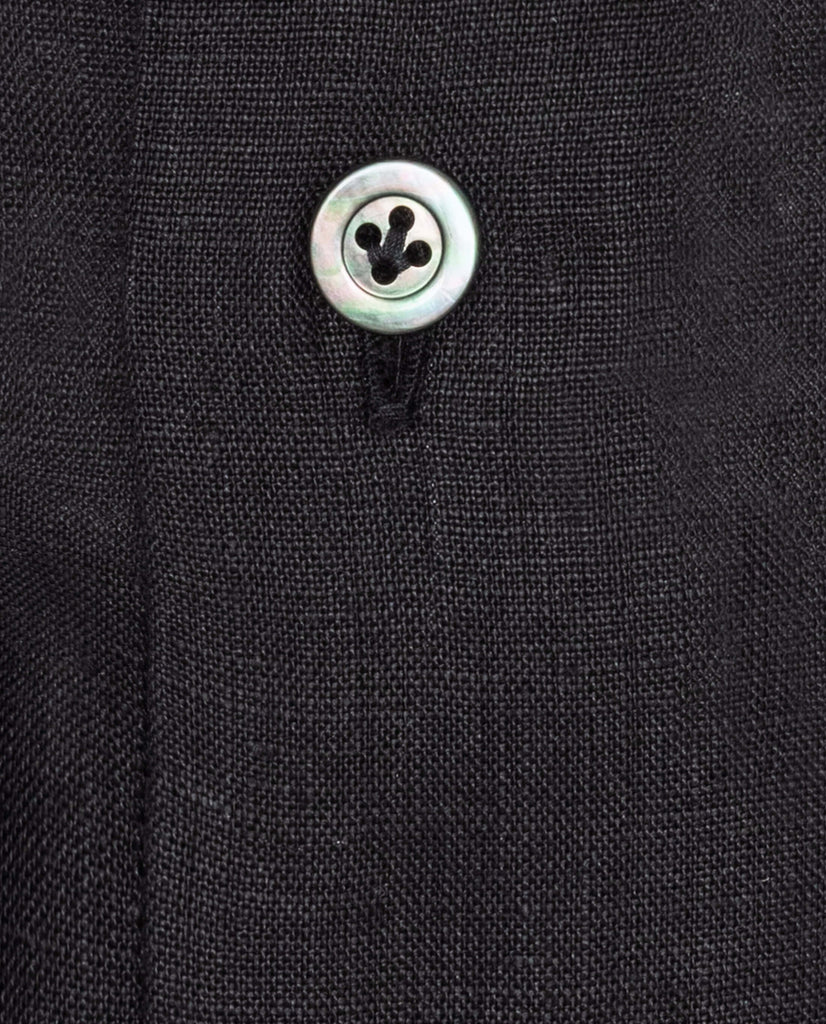 Albini Black Pure Linen Batiste