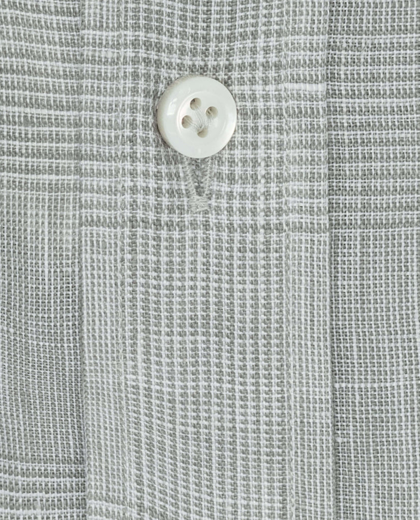 Albini Light Grey & White with Glencheck Pure Linen Batiste