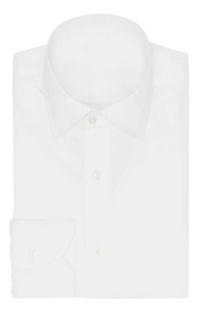 Thomas Mason White Luxury Sea Island Two Ply Cotton Fine Twill