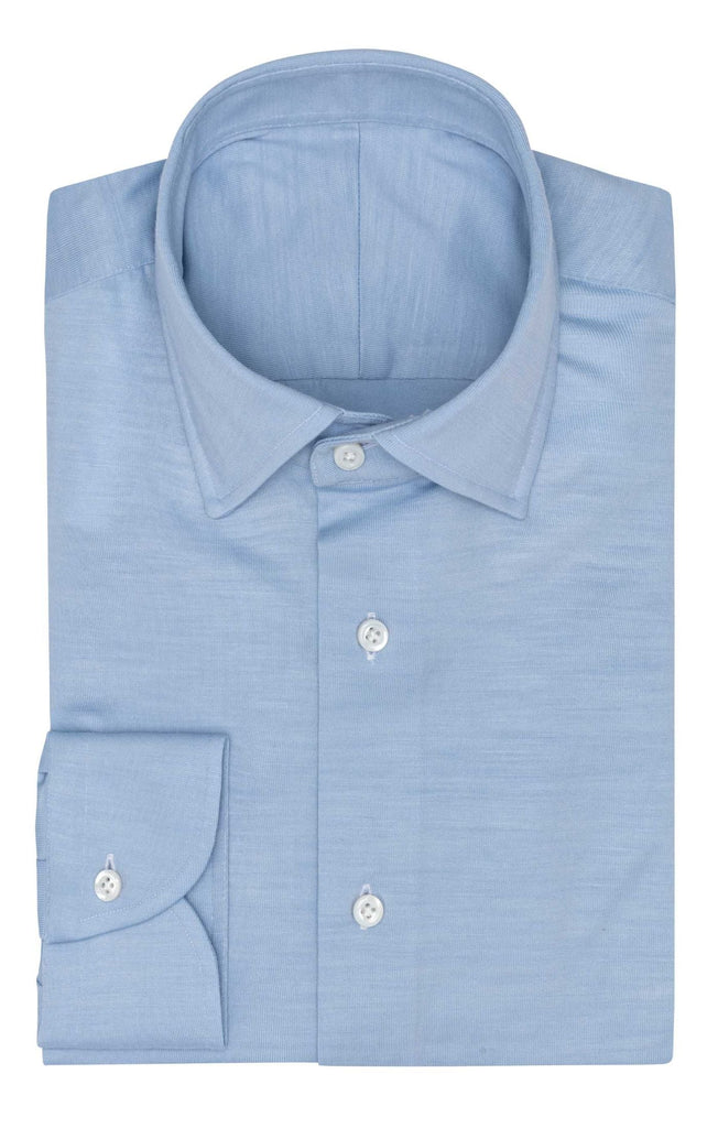 Sky Blue S120 Wool Jersey