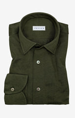 Pewter Green Mélange Cotton Piqué Knit Inspiration