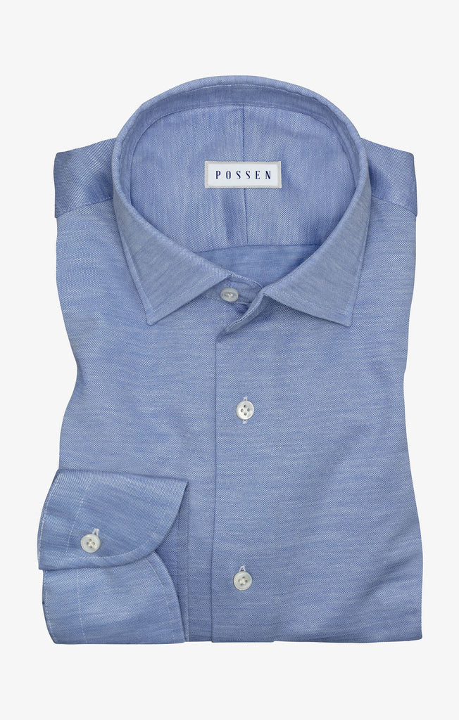 Azure Wool Lyocell Piqué Knit