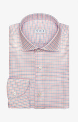 white cotton with light blue light pink tattersall check Inspiration