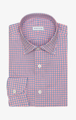 white cotton poplin with blue pink tattersall check Inspiration