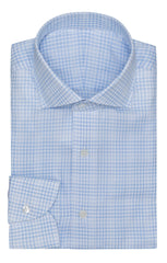 White Cotton With Light Blue Check Inspiration