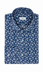 dark blue cotton with white floral print Inspiration