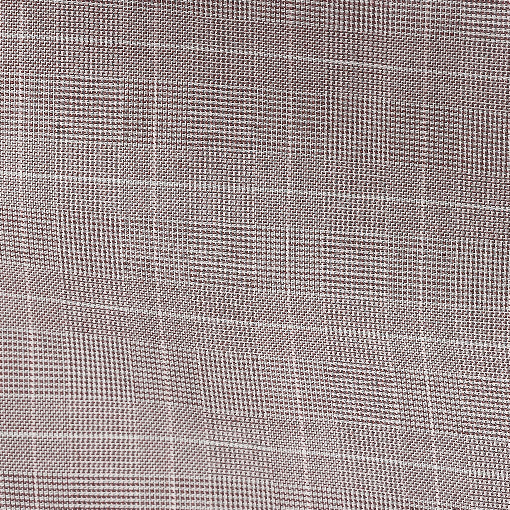 Albiate Twill Glencheck Light Grey & Wine Soft Flannel Two Ply Cotton