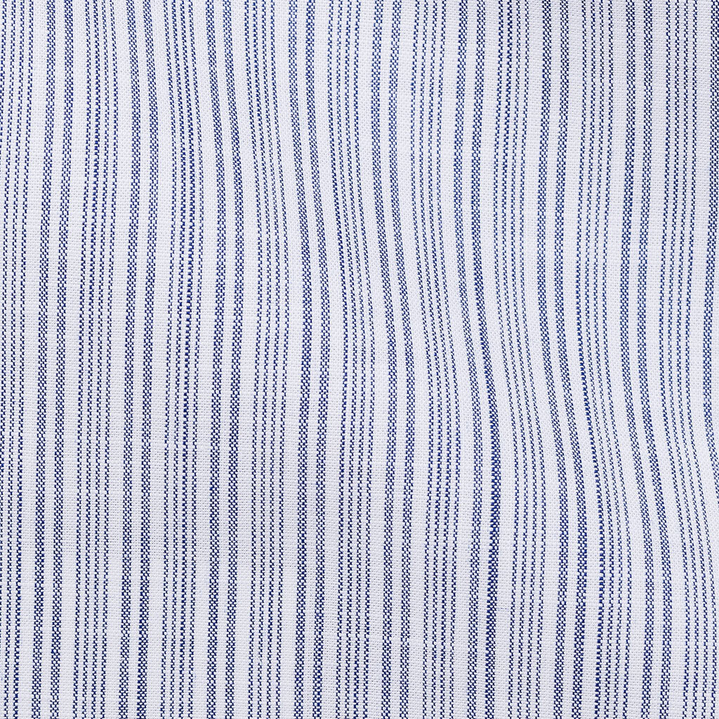 Thomas Mason Chambray Blue Striped Two Ply Cotton