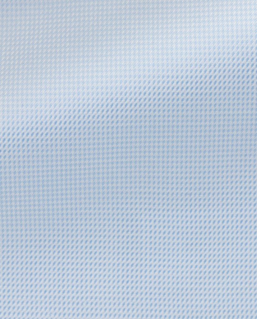 Albini Sky Blue Micro-Design 365 Easy Care Fine Cotton