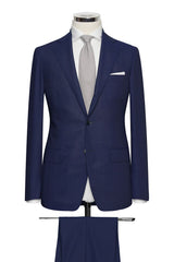 Barberis Canonico Neapolitan Blue Plain Weave S110 Doppio Ritorto Tropical Merino Wool