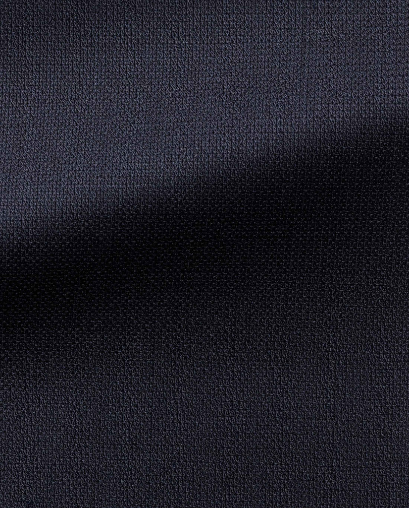 Loro Piana TRAVELLER Navy Blue Hopsack High Twisted Wool