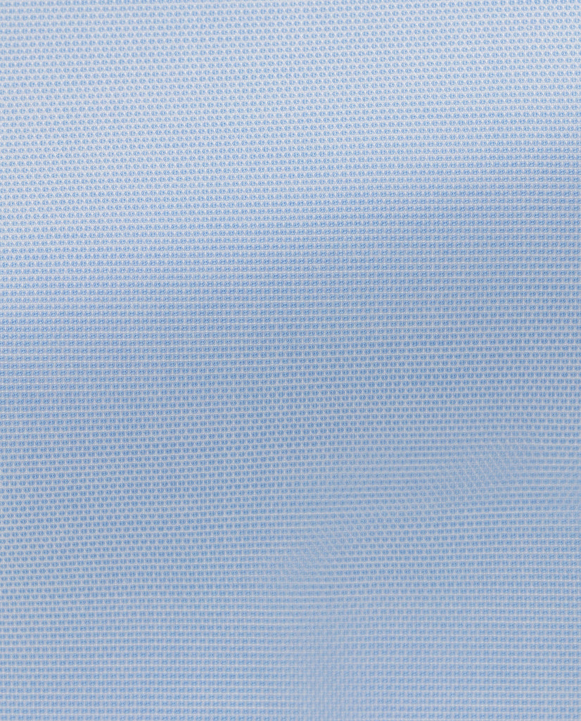 Albini Teal Blue Micro Design Dobby 365 Easy Care Fine Cotton