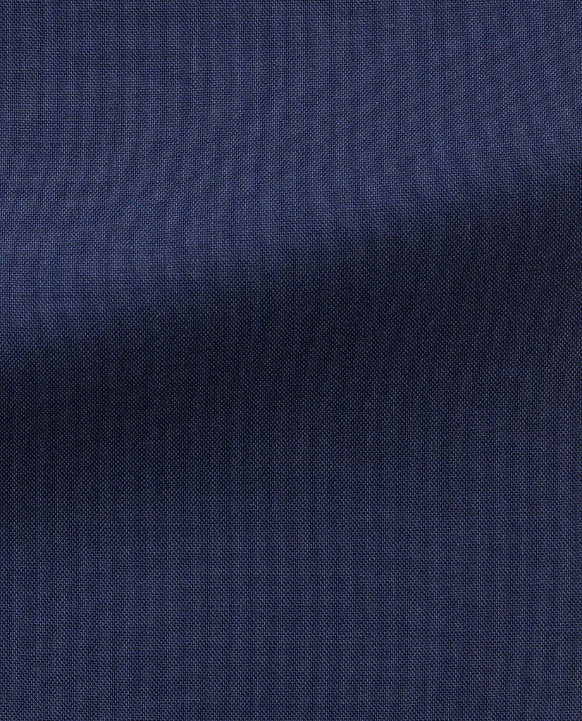 Barberis Canonico Navy Blue Plain Weave S110 Doppio Ritorto Tropical Merino Wool