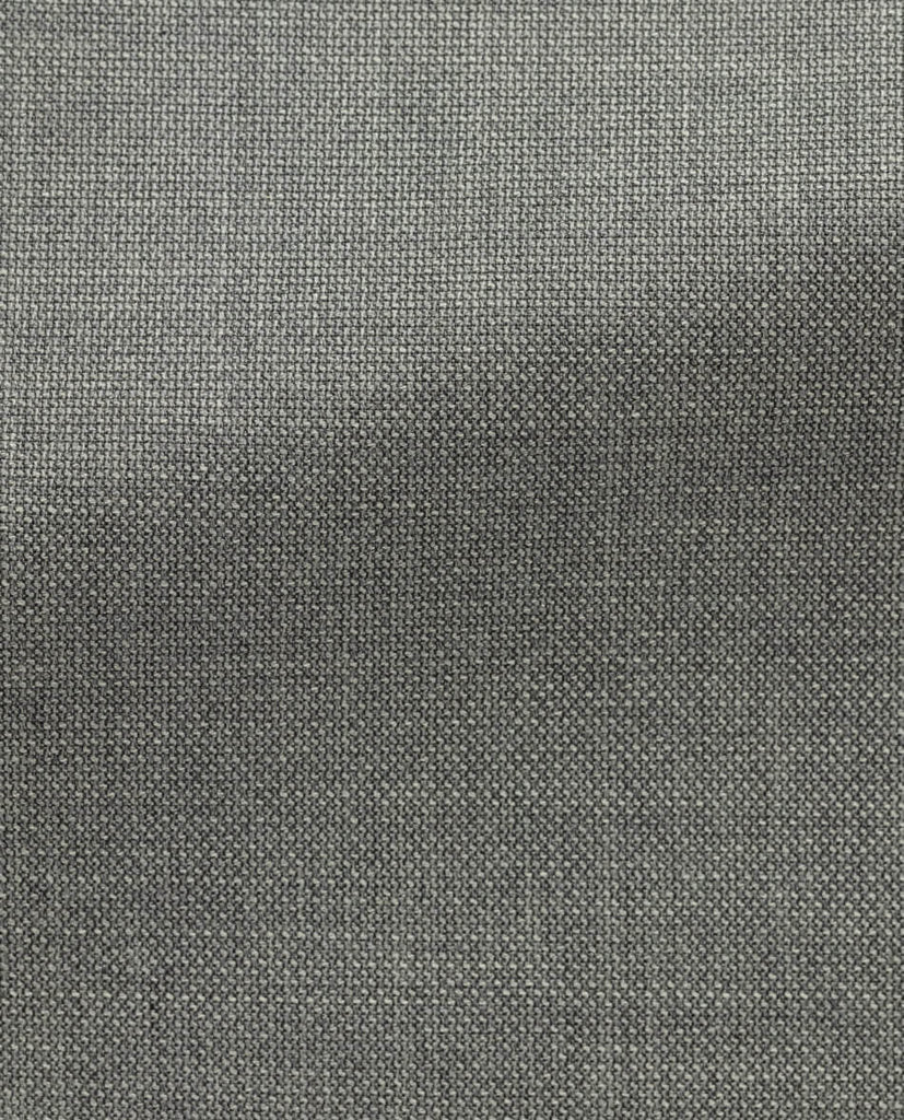 Barberis Canonico Graphite Grey Faux Uni S110 Merino Wool Doppio Ritorto