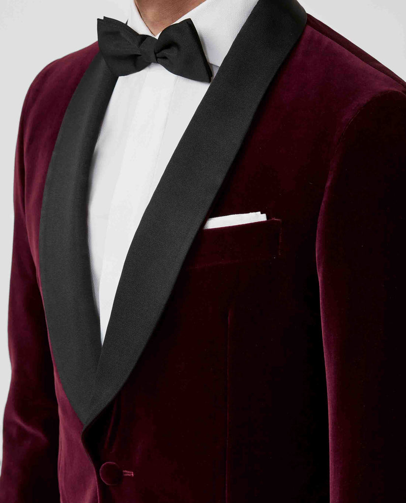 Ariston di Napoli Wine Red Velvet Soft Solid Cotton